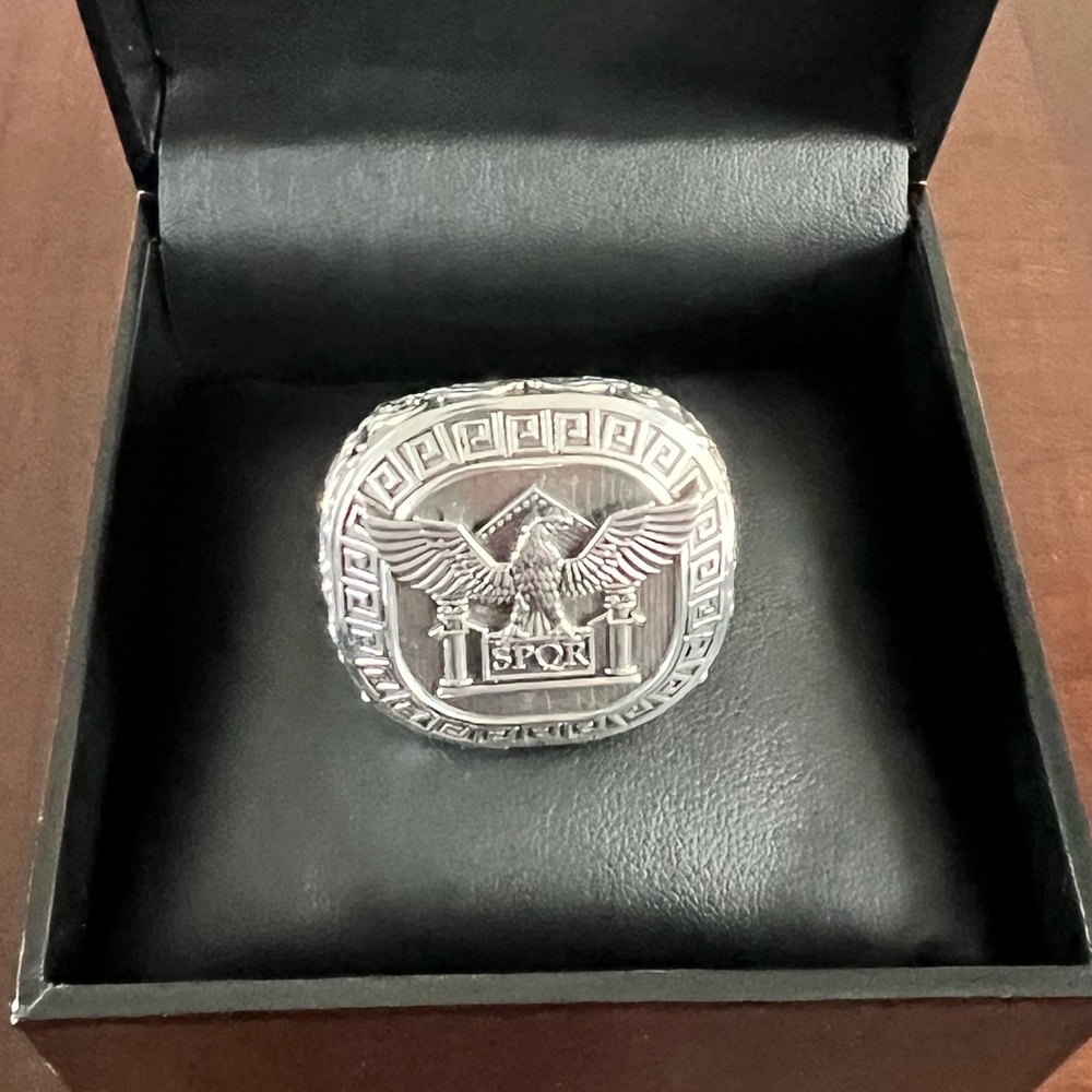 ATJ Roman Engraved Signer Ring